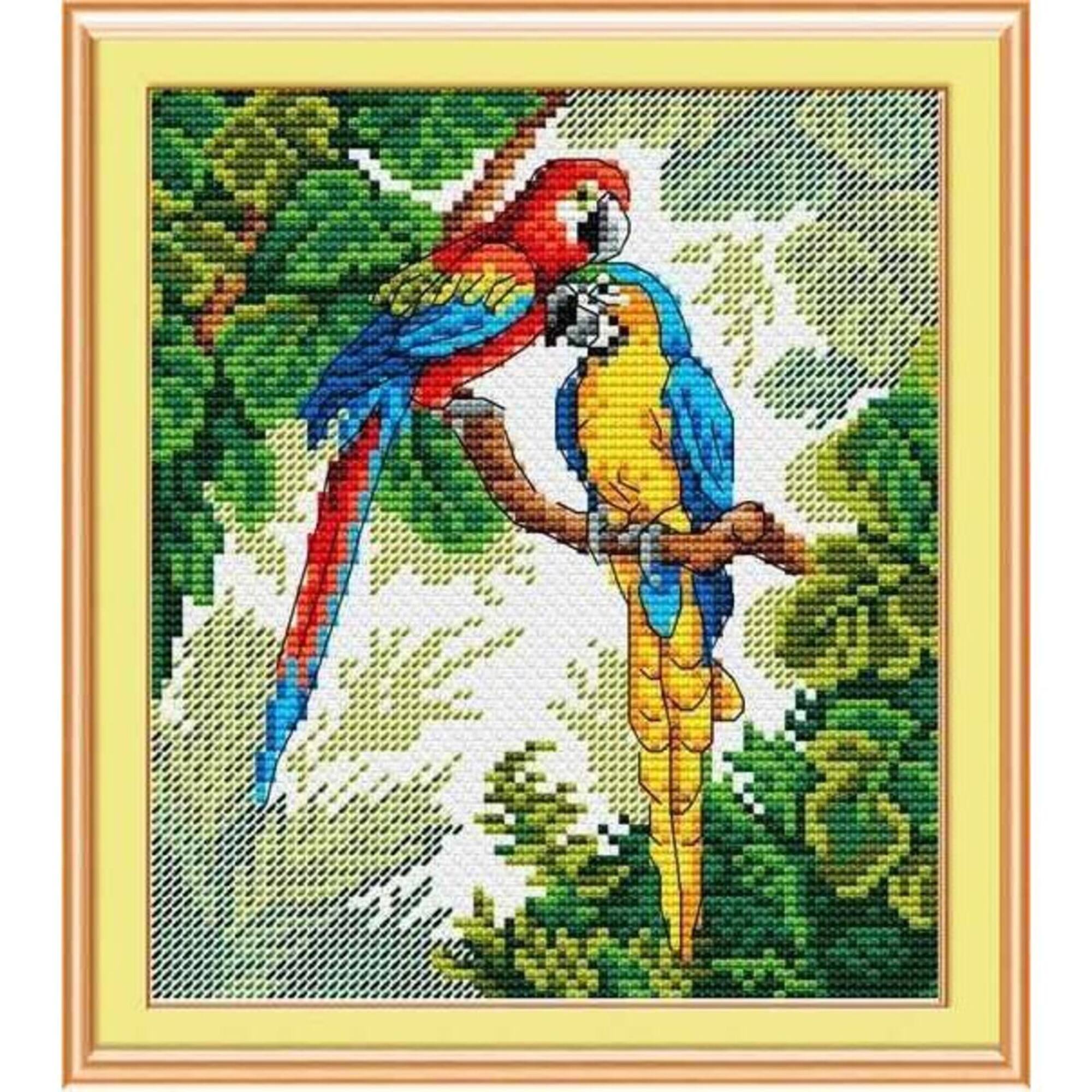 MP Studia Parrots Cross Stitch Kit